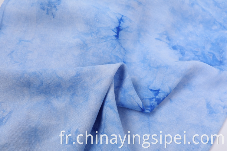 Nouveau produit Tie Tied Challis Jupe imprimée Poplin Rayon Tissu pour robes